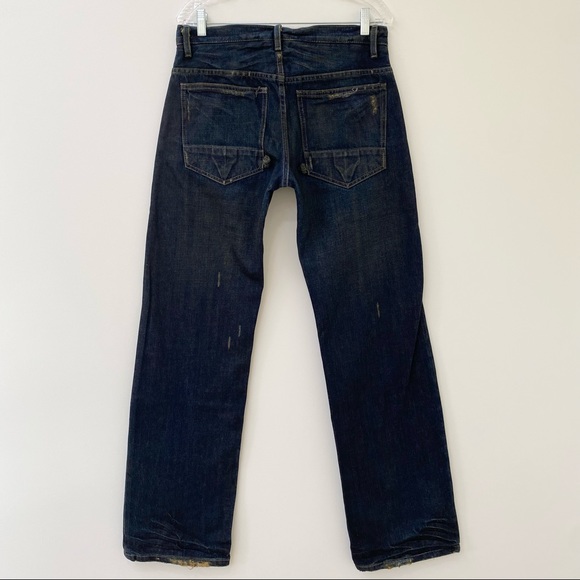 Mens Rick Owens 2014 Slab distressed straight leg jeans style# mkd2014 - Picture 2 of 12